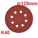 Milwaukee Schleifblätter 10er Pack K40, 8-Loch...