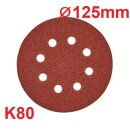 Milwaukee Schleifblätter 10er Pack K80, 8-Loch...