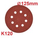 Milwaukee Schleifblätter 10er Pack K120, 8-Loch...