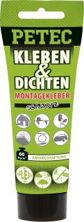 PETEC Kleben & Dichten Montagekleber schwarz 80ml